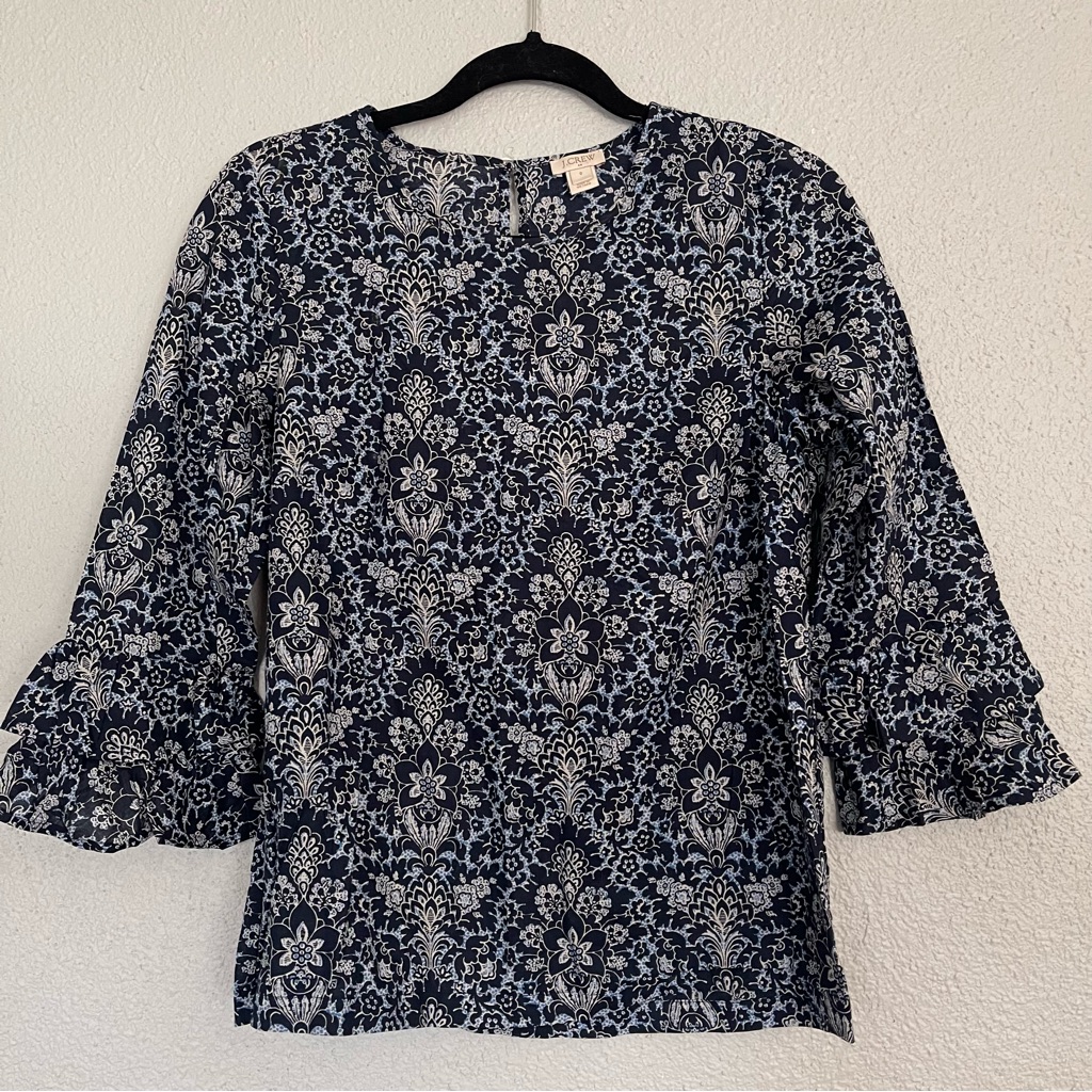 J. Crew Ruffle Sleeve Blouse